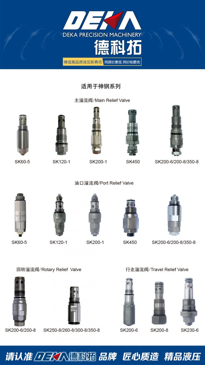 Port relief valve(Travel) Power Parts Heavy Equipment  EXCAVATOR  hydraulic piston pump spare part  SK200-1  final drive 4